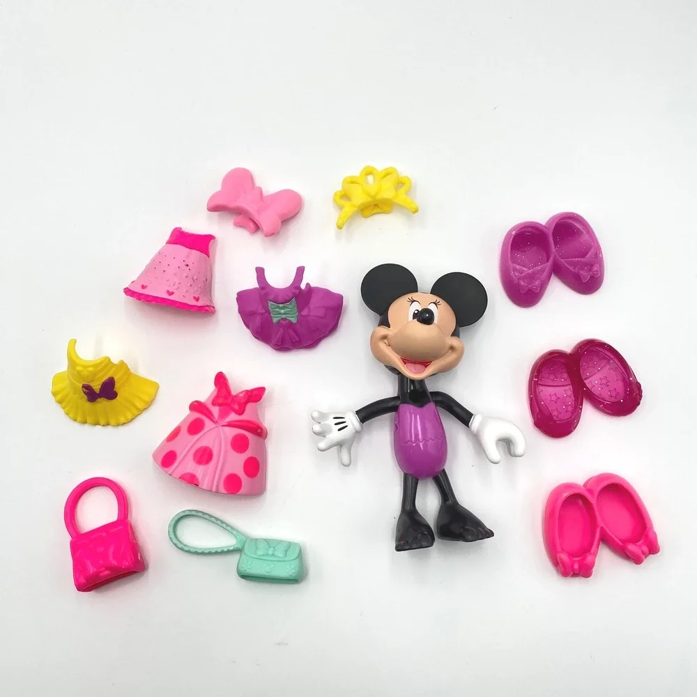 Disney Minnie Mouse Bowtique Snap N Style Doll Lot Dresses‎ Shoes